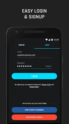 MoonRun Fitness android App screenshot 1